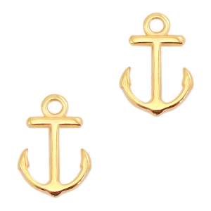 Metaal bedels DQ anker Goud (nikkelvrij)