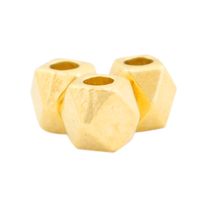 Metaal kralen DQ met ruit 3x3mm Goud (nikkelvrij)