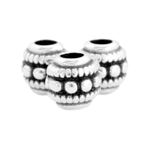 Metaal kralen DQ deco 6mm Antiek zilver (nikkelvrij)