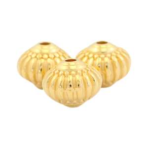 Metaal kralen DQ deco 8x7mm Goud (nikkelvrij)