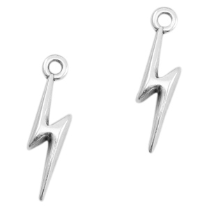 Metaal bedels DQ lightning Antiek zilver (nikkelvrij)