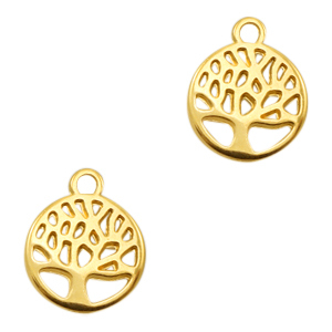 Metaal bedels DQ tree Goud (nikkelvrij)