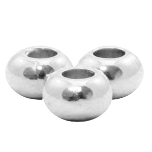 Metaal kralen DQ 6mm Antiek zilver (nikkelvrij)