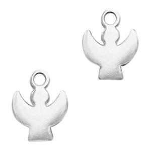Metaal bedels DQ engel Antiek zilver (nikkelvrij)