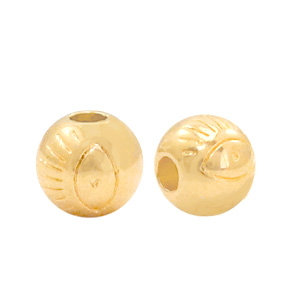 Metaal kralen DQ oog 6mm Goud (nikkelvrij)
