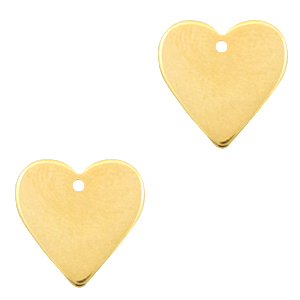 Metaal bedels DQ heart Goud (nikkelvrij)