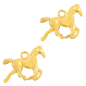 Metaal bedels DQ horse Goud (nikkelvrij)