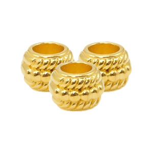 Metaal kralen DQ deco Goud (nikkelvrij)