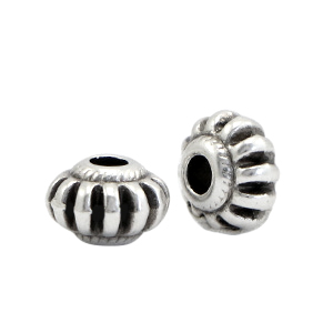 Metaal kralen DQ deco Antiek zilver (nikkelvrij)