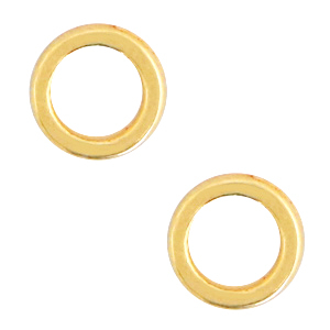 Metaal onderdelen DQ ring 6mm Goud (nikkelvrij)