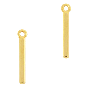 Metaal bedels DQ bar Goud (nikkelvrij)