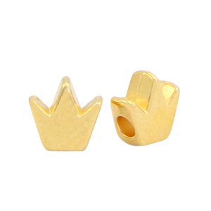 Metaal kralen DQ crown Goud (nikkelvrij)