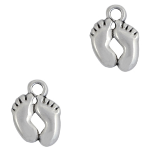 Metaal bedels DQ feet Antiek zilver (nikkelvrij)