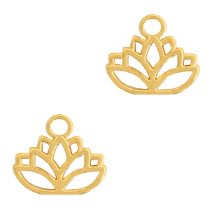 Metaal bedels DQ lotus Goud (nikkelvrij)