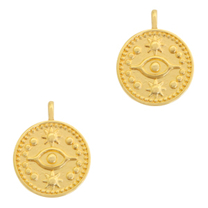 Metaal bedels DQ eye 15mm Goud (nikkelvrij)