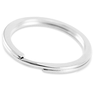 Metaal onderdelen DQ sleutelhanger ring 35mm Antiek zilver (nikkelvrij)