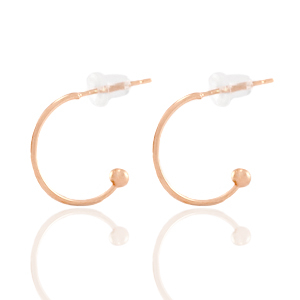 Metaal onderdelen DQ creolen 15mm Ros&eacute; goud (nikkelvrij)