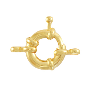 Metaal onderdelen DQ boeislot 13mm met oogjes Goud (nikkelvrij)