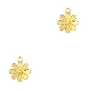 Metaal bedels DQ flower Goud (nikkelvrij)