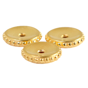 Metaal kralen DQ disc 11mm Goud (nikkelvrij)