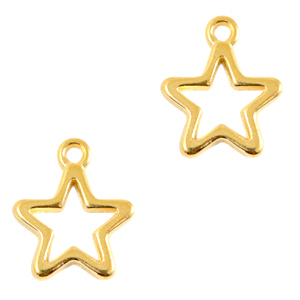 Metaal bedels DQ star Goud (nikkelvrij)