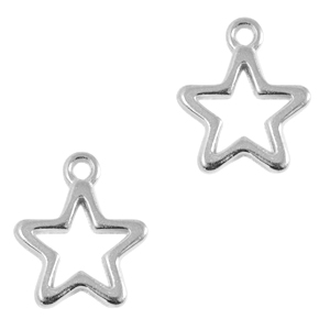 Metaal bedels DQ star Antiek zilver (nikkelvrij)