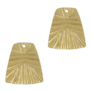 Metaal bedels DQ trapezium Goud (nikkelvrij)