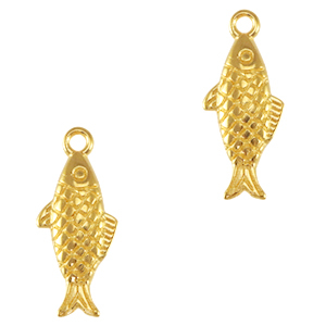 Metaal bedels DQ fish Goud (nikkelvrij)