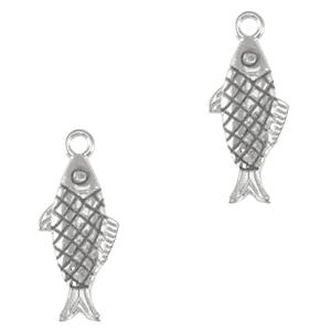 Metaal bedels DQ fish Antiek zilver (nikkelvrij)