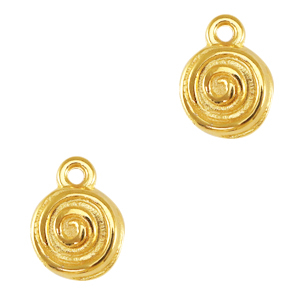 Metaal bedels DQ spiral Goud (nikkelvrij)