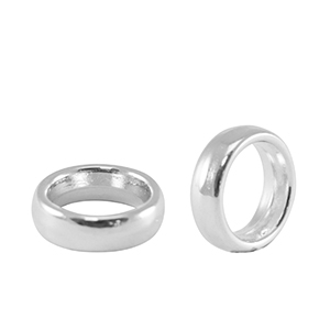 Metaal onderdelen DQ ring 8mm Antiek zilver (nikkelvrij)
