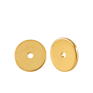 Metaal kralen DQ disc rondellen 6mm Goud (nikkelvrij)