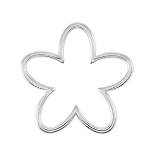 Metaal bedels DQ bedel / tussenstuk flower Antiek zilver (nikkelvrij)