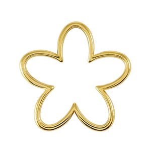 Metaal bedels DQ bedel / tussenstuk flower Goud (nikkelvrij)
