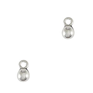 Metaal bedels DQ ball Antiek zilver (nikkelvrij)
