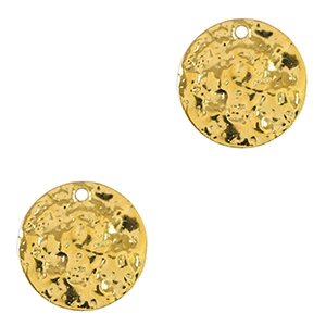 Metaal bedels DQ irregular 15mm Goud (nikkelvrij)