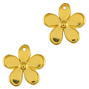 Metaal bedels DQ flower Goud (nikkelvrij)