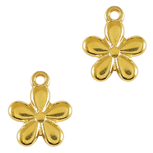 Metaal bedels DQ flower Goud (nikkelvrij)