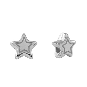 Metaal kralen DQ star Antiek zilver (nikkelvrij)