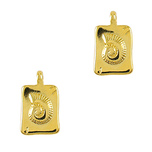 Metaal bedels DQ shell Goud (nikkelvrij)
