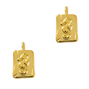 Metaal bedels DQ seahorse Goud (nikkelvrij)