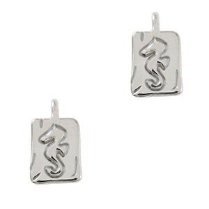 Metaal bedels DQ seahorse Antiek zilver (nikkelvrij)