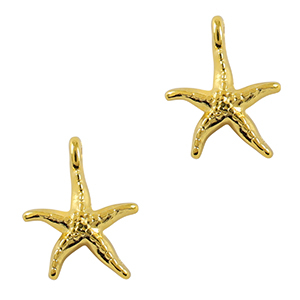 Metaal bedels DQ starfish Goud (nikkelvrij)