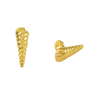Metaal bedels DQ shell Goud (nikkelvrij)