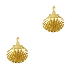 Metaal bedels DQ shell Goud (nikkelvrij)