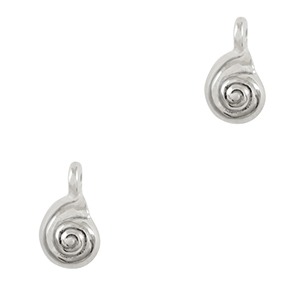 Metaal bedels DQ shell Antiek zilver (nikkelvrij)