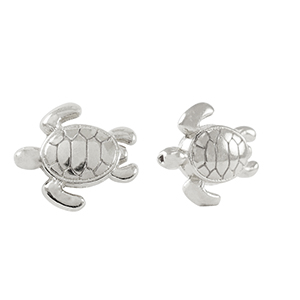 Metaal kralen DQ turtle Antiek zilver (nikkelvrij)