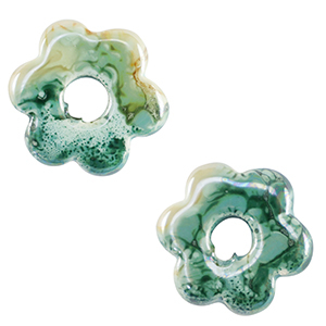 Grieks keramiek DQ flower Ocean wave green-brown