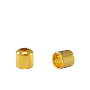 Metaal eindkapjes DQ &Oslash;3.2mm Goud (nikkelvrij)