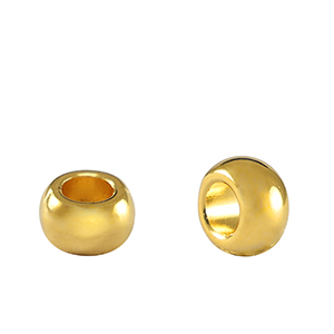 Metaal kralen DQ rondelle 7mm Goud (nikkelvrij)